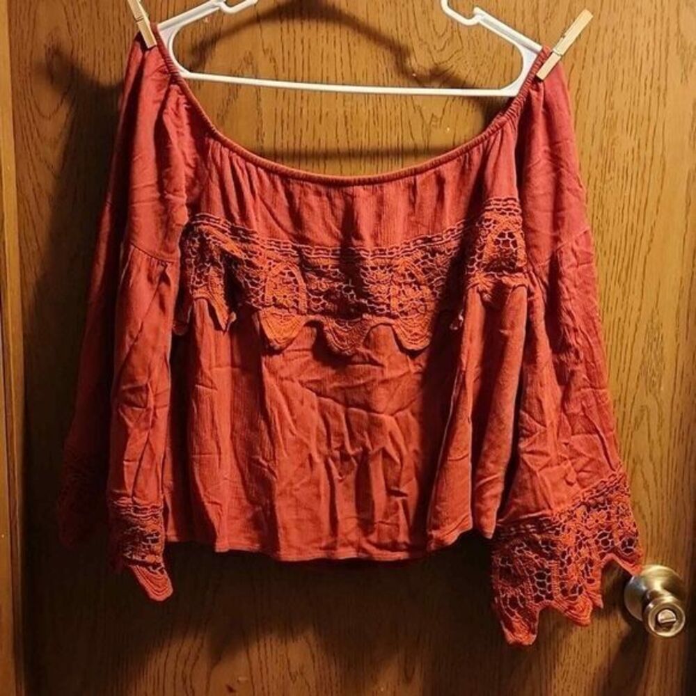 SOUTHERN FRIED off the shoulder top large boho